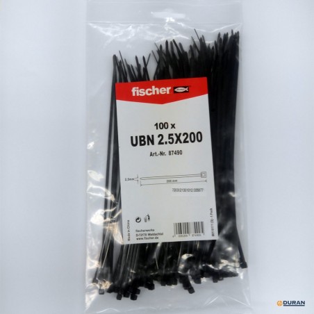 Fascette Fermacavo In Nylon Nero 2,5x200 Mm, Lotto Da 100 Pezzi